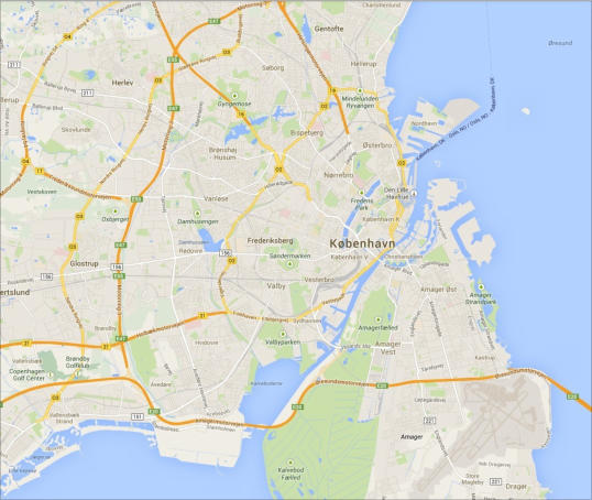 Kaart Kopenhagen